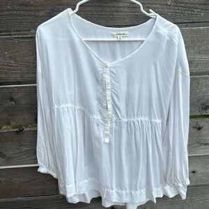 Women’s white BoHo style blouse by Max Studio